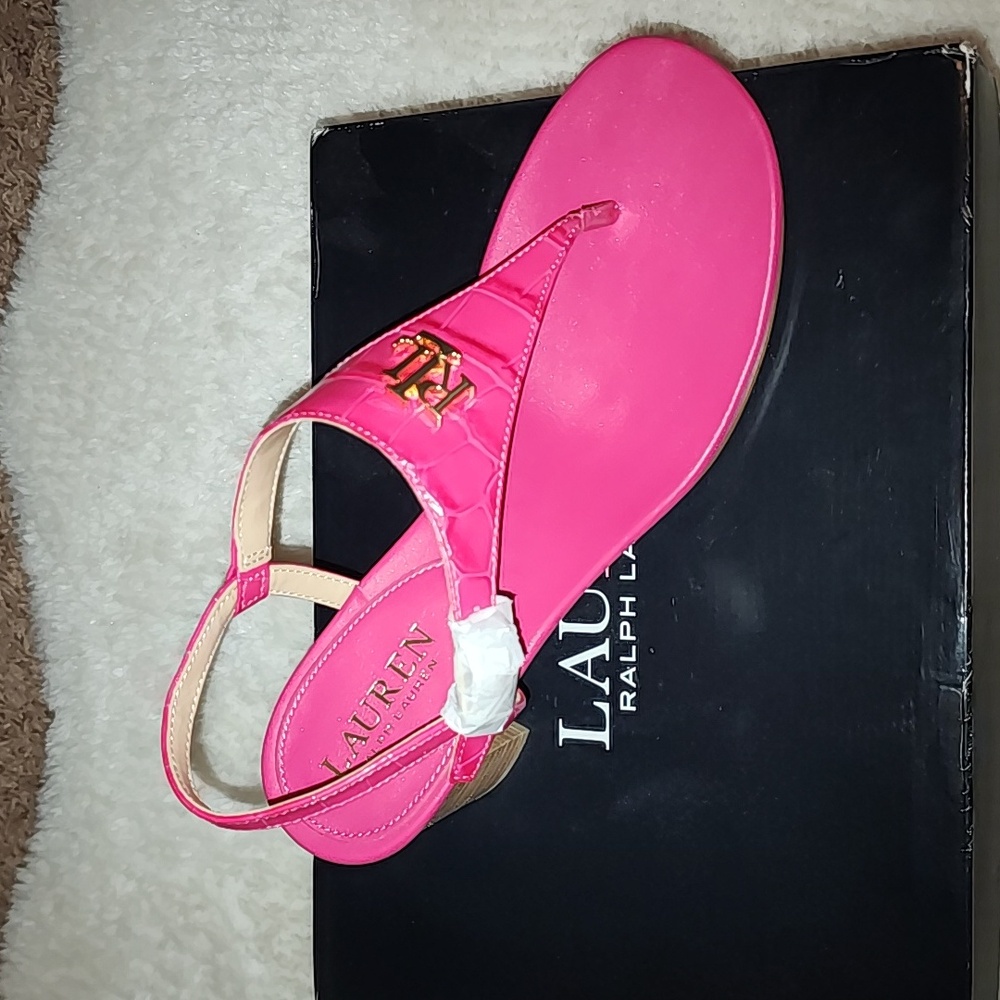 New!! Lauren Ralph Lauren 8 Pink Sandals